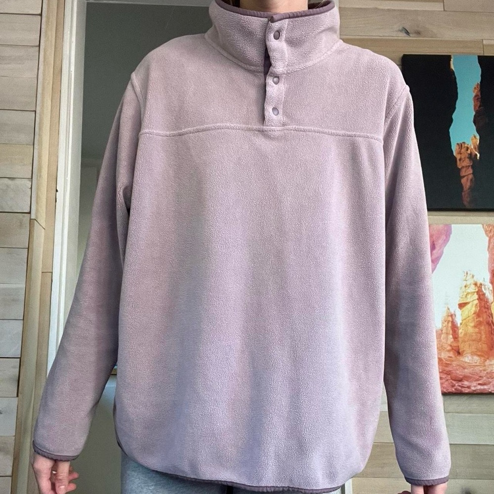 32 Degrees Purple Turtleneck Sweater Cozy Fleece